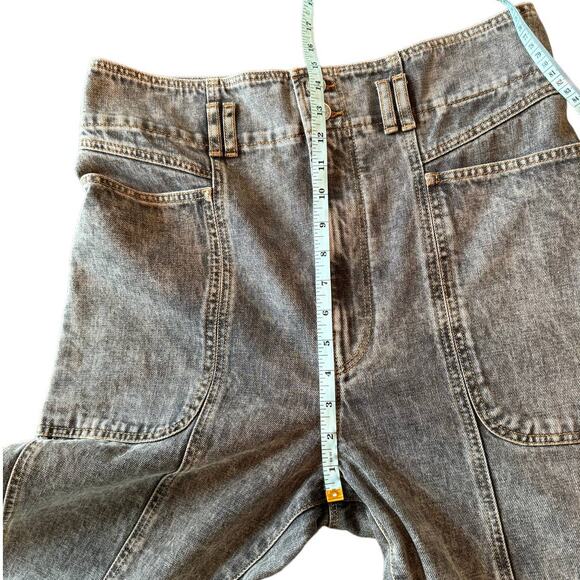 NWT Isabel Marant Tess Faded Boyfriend Jeans Grey High Rise Straight FR 38 US 6 - Picture 12 of 14